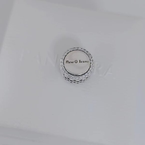 Pandora New Orleans Exclusive Charm Bead Button S925 Sterling Silver Pendant - Picture 2 of 9